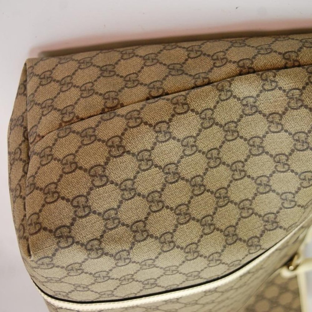 GUCCI**RARE EXTRA LARGE SIZE **20 X 13 X 8** TOTE CREAM/TAN - Picture 10 of 14